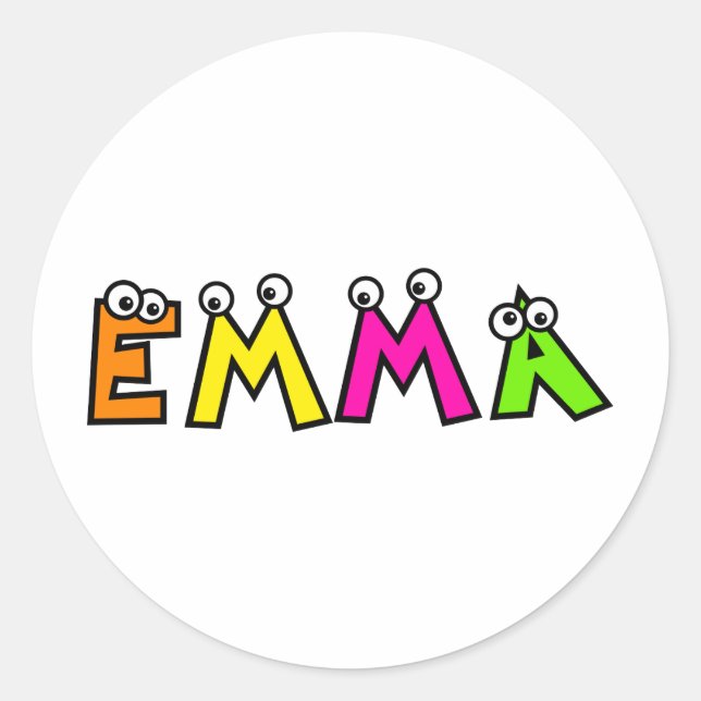Emma Classic Round Sticker (Front)
