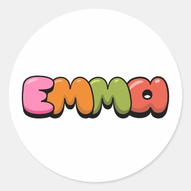 Emma Classic Round Sticker (Front)