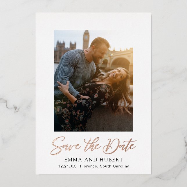 Emma Elegant Wedding Save the Date (Front)