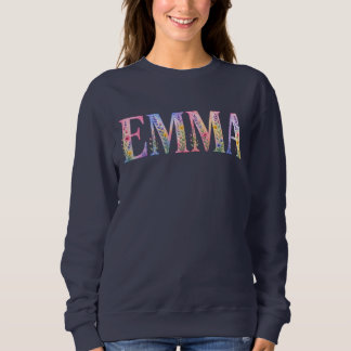 Emma Floral Watercolor Name Sweatshirt