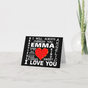 Emma I Love You Card