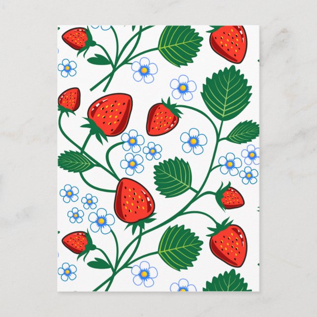 Emma Janeway Strawberries Postcard (Front)