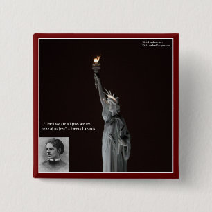 Emma Lazarus & Statue Of Liberty Gifts & Cards 15 Cm Square Badge