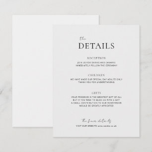EMMA Minimalist Dove Grey Details Enclosure Card