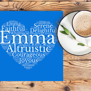 Emma Name Cloud Customisable Poster