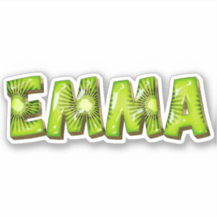 Emma Name Kiwi Design Sticker