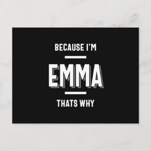 Emma Name Personalised Women Girl Postcard