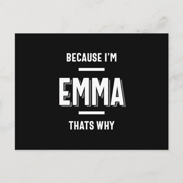 Emma Name Personalised Women Girl Postcard (Front)