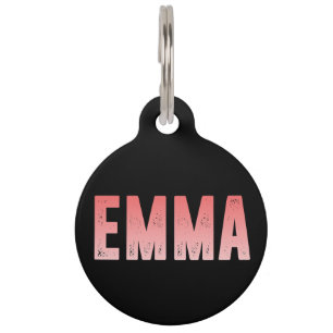 Emma name pet tag