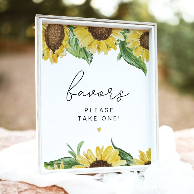 EMMA Rustic Sunflower Country Favour Table Sign (Creator Uploaded)