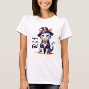 Emma The Witch's Cat Halloween's Day T-Shirt