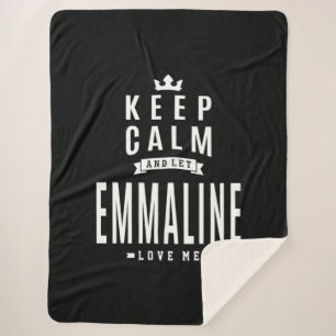 Emmaline Personalised Name Birthday Gift Sherpa Blanket