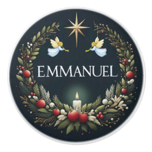 Emmanuel Christmas angels Ceramic Knob