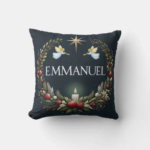 Emmanuel Christmas angels Cushion