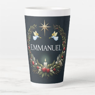 Emmanuel Christmas angels Latte Mug