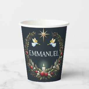 Emmanuel Christmas angels Paper Cups