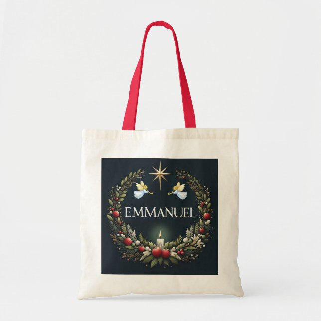 Emmanuel Christmas angels Tote Bag (Front)