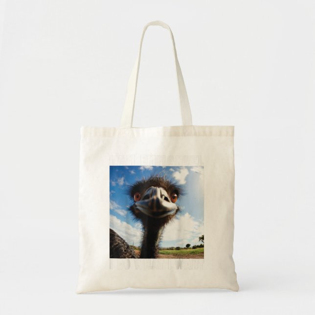 Emmanuel don’t do it! funny emu  tote bag (Front)