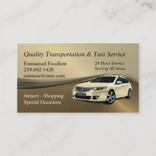 Emmanuel Excellent Taxi Service Business Card