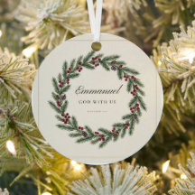 Emmanuel God With Us Christmas Ornament