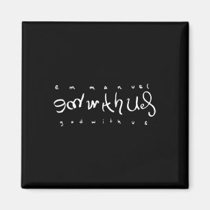 Emmanuel God With Us Double Meaning Script Text Ch Magnet