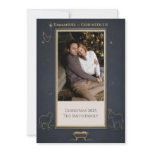 Emmanuel God With Us Elegant Family Photo Frame