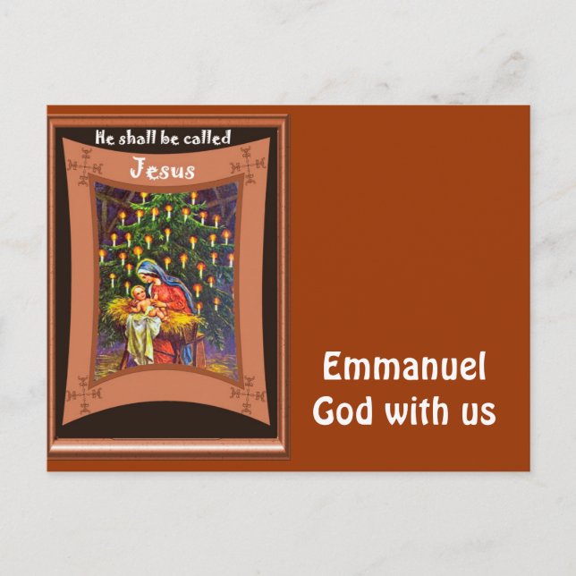 Emmanuel, God with us Holiday Postcard (Front)