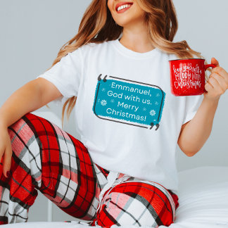 Emmanuel God With Us Merry Christmas Spiritual T-Shirt