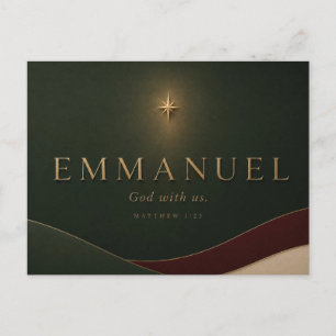 EMMANUEL   Matthew 1:23 Christian  Holiday Postcard