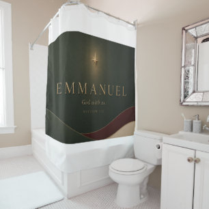 EMMANUEL Matthew 1:23 Christian Shower Curtain