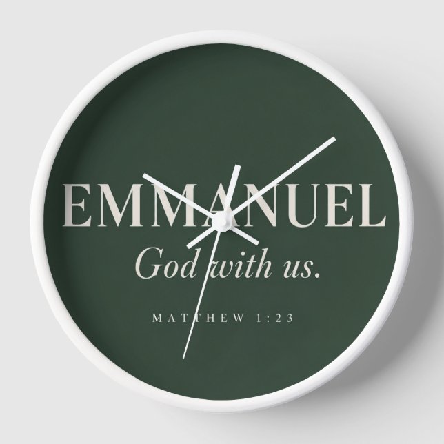 EMMANUEL | Matthew 1:23 | Christmas Clock (Front)