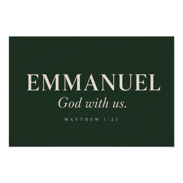 EMMANUEL | Matthew 1:23 | Christmas Poster (Front)