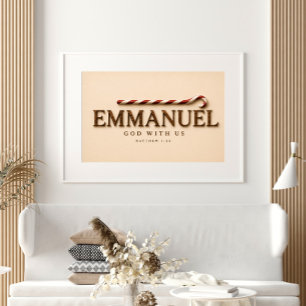 EMMANUEL Matthew 1:23 Christmas Warm Cream Poster