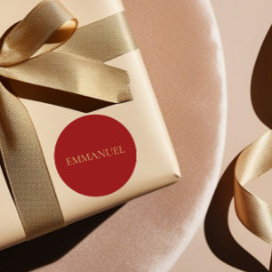 EMMANUEL - Red Minimal Christmas Sticker #4