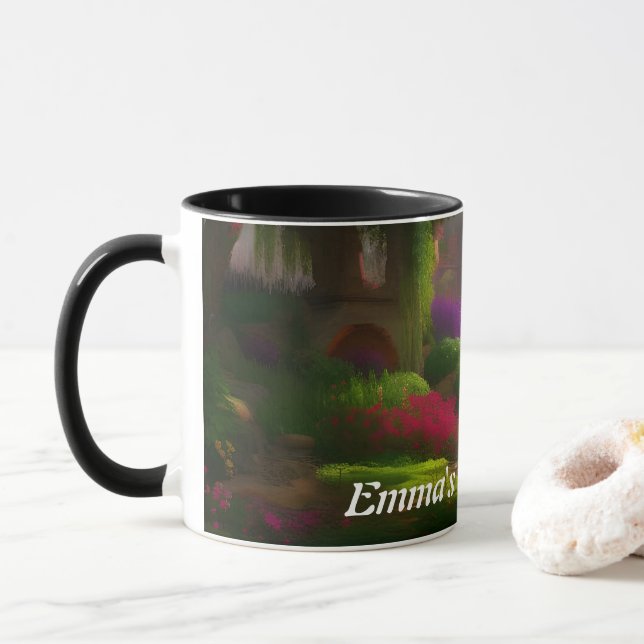 Emma's Morning Tea Personalised Customisable Mug (With Donut)