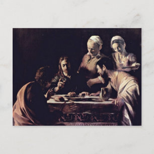 Emmausmahl By Michelangelo Merisi Da Caravaggio Postcard