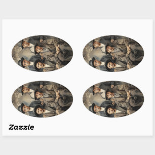 Emmet Dalton, Jesse James, Jesse evans cowboys art Oval Sticker