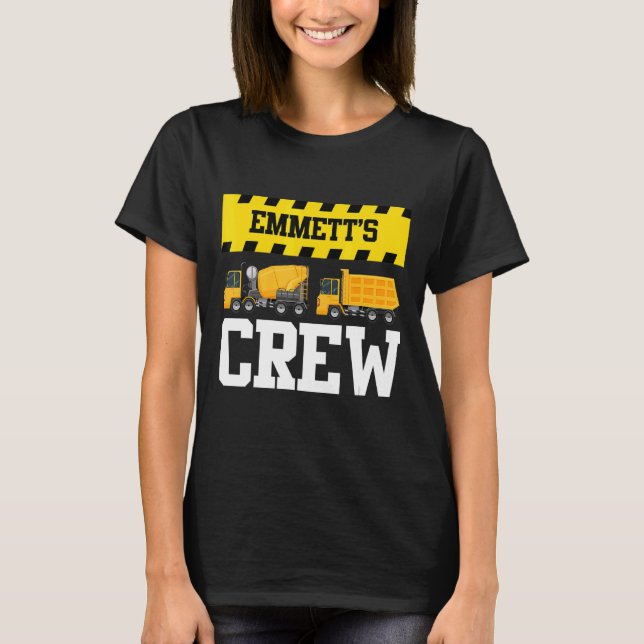 Emmett Construction Crew Custom Dumptruck Dump Tru T-Shirt (Front)