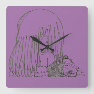 Emmi-Ema and Ame-Imme In the Fog Square Wall Clock