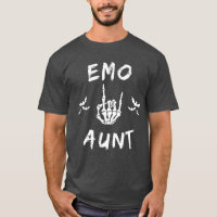 Emo Aunt cool Emo auntie Goth Punk skeleton hand r