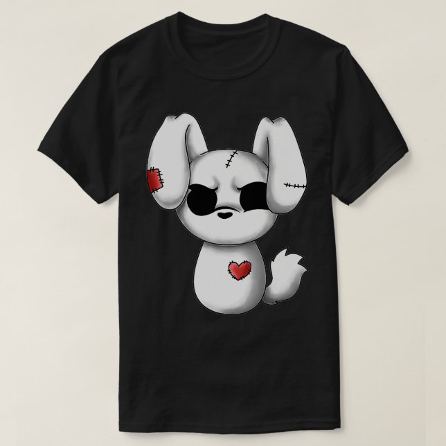 Emo Chibi  Kawaii Easter Goth Emo Bunny Premium  T-Shirt (Design Front)