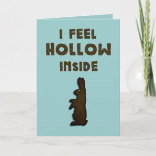 Emo Easter Bunny Funny Chocolate Greeting Card