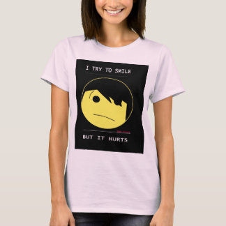 EMO Emotioncons!!) "hurts to smile" T-Shirt