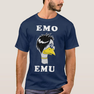 Emo Emu   Funny Metal Goth Emu Bird  T-Shirt