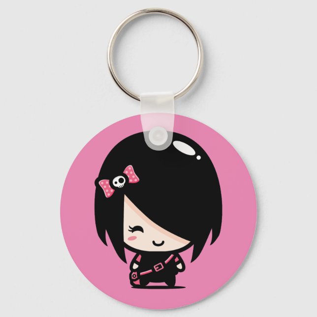 emo girl keychain (Front)