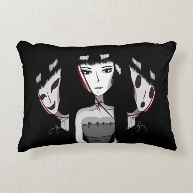 Emo Girls Decorative Cushion (Front)