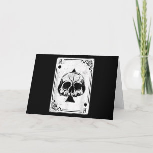 Emo Gothic And Punk Ace of Spades Poker Game Holiday Card