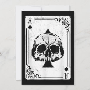 Emo Gothic And Punk Ace of Spades Poker Game Holiday Card