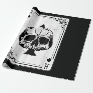 Emo Gothic And Punk Ace of Spades Poker Game Wrapping Paper