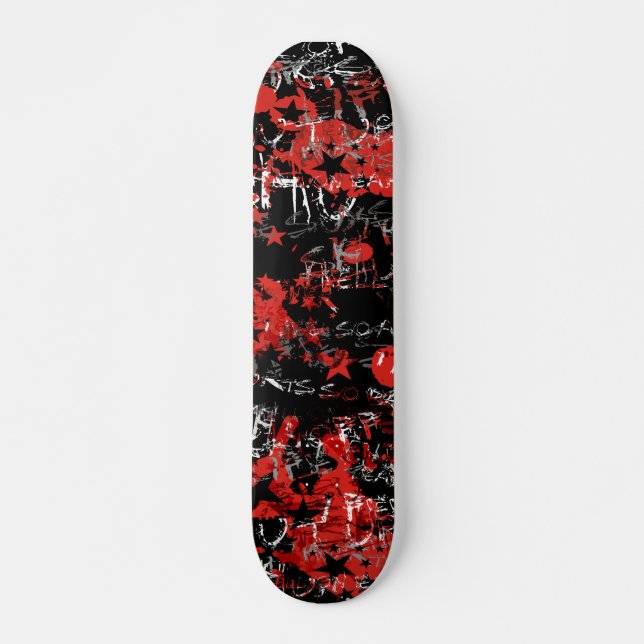 Emo Graffiti Red Skateboard (Front)